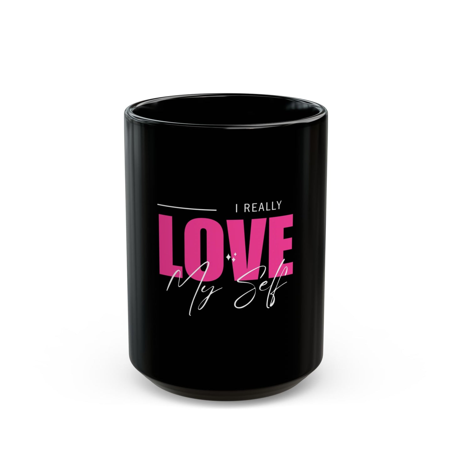 Self-Love Black Mug - Coffee Cup, Gift for Mom, Self-Care, Motivational, Daily Affirmation, Empowerment