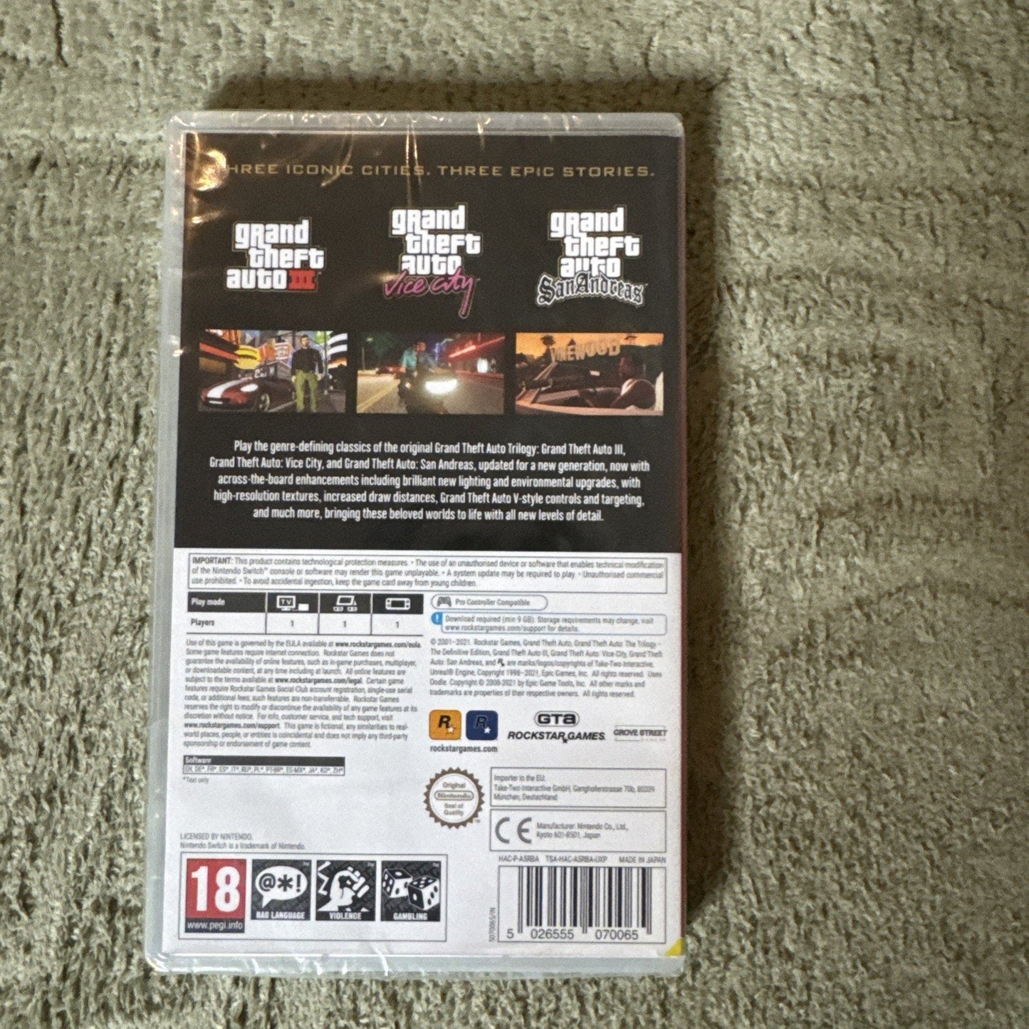 NEW PAL GTA Grand Theft Auto The Trilogy The Definitive Edition Nintendo Switch