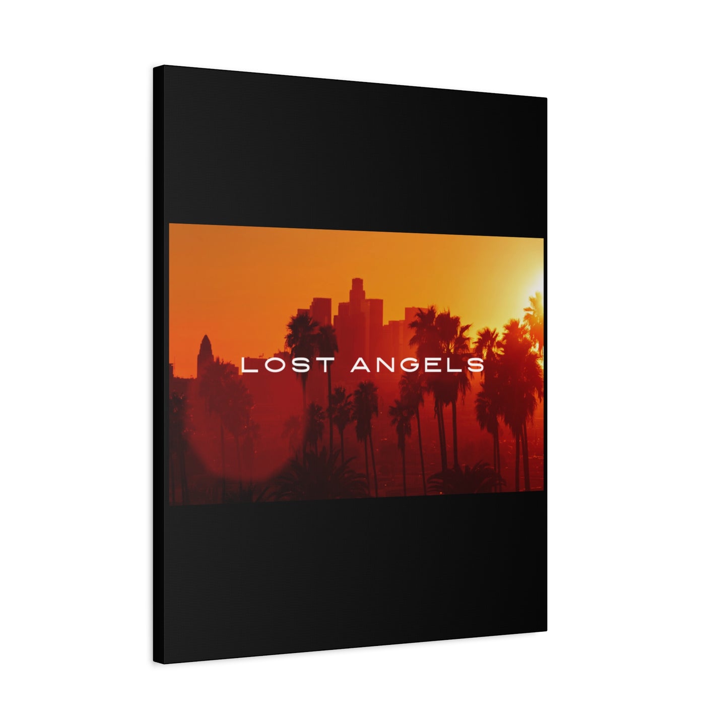 Lost Angels Wall Art Canvas | Sunset Cityscape Print, Home Decor, Gift for Art Lovers, Modern Living Room, California Vibe