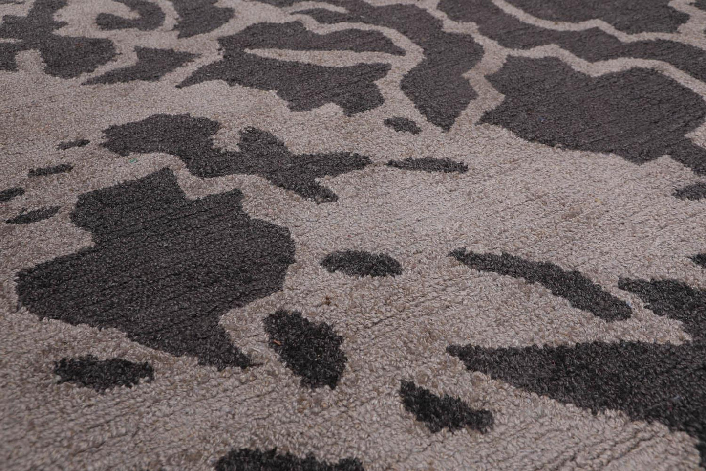 4'8" x 6'7" Handmade Loop & Cut textured pile Area Rug Modern Tan-4