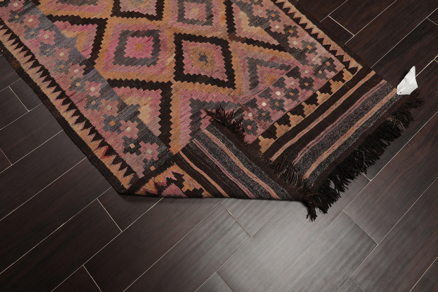 3'8" x 7' Hand Woven Vintage Afghani Kilim Traditional Oriental Area Rug Rust-4