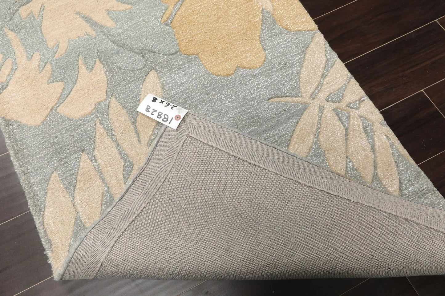 LoomBloom Multi Size Gray Hand Tufted Transitional Floral Wool and Faux Silk Oriental Area Rug-4