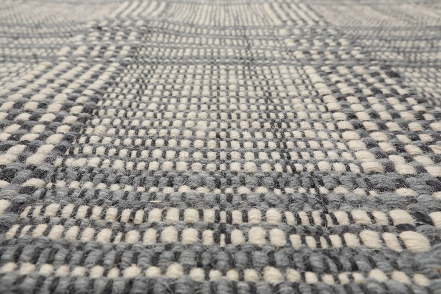 LoomBloom Plaid Multi Sizes Ivory Hand Woven Flatweave Modern Wool Oriental Area Rug-4
