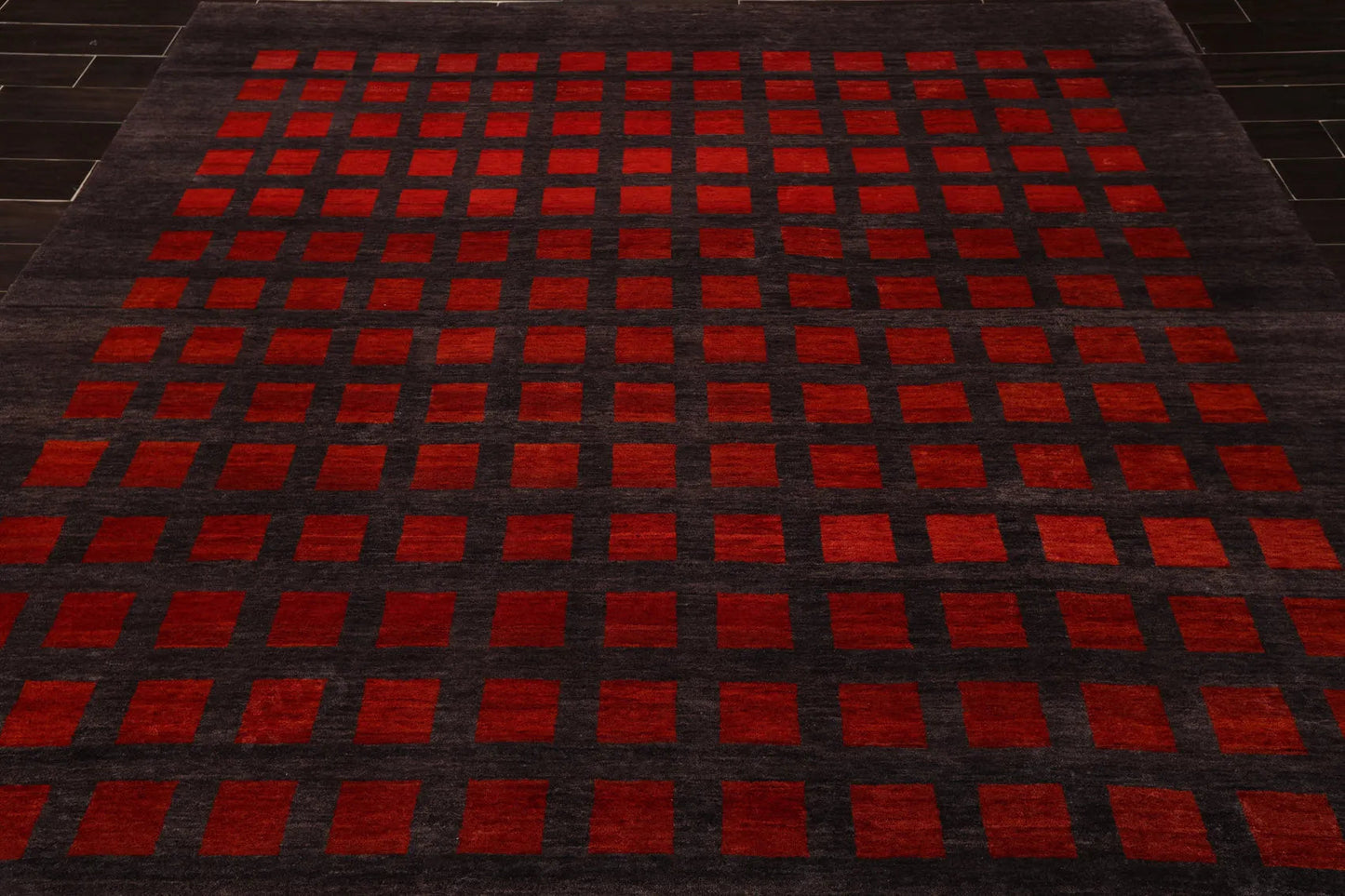 8x10 Gray Hand Knotted Hand Made 100% Wool Graphic Modern & Contemporary Oriental Area Rug-4