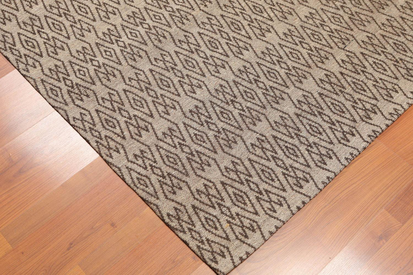 5'1" x 7'1" Hand Woven Flatweave Area Rug Contemporary Tan-4