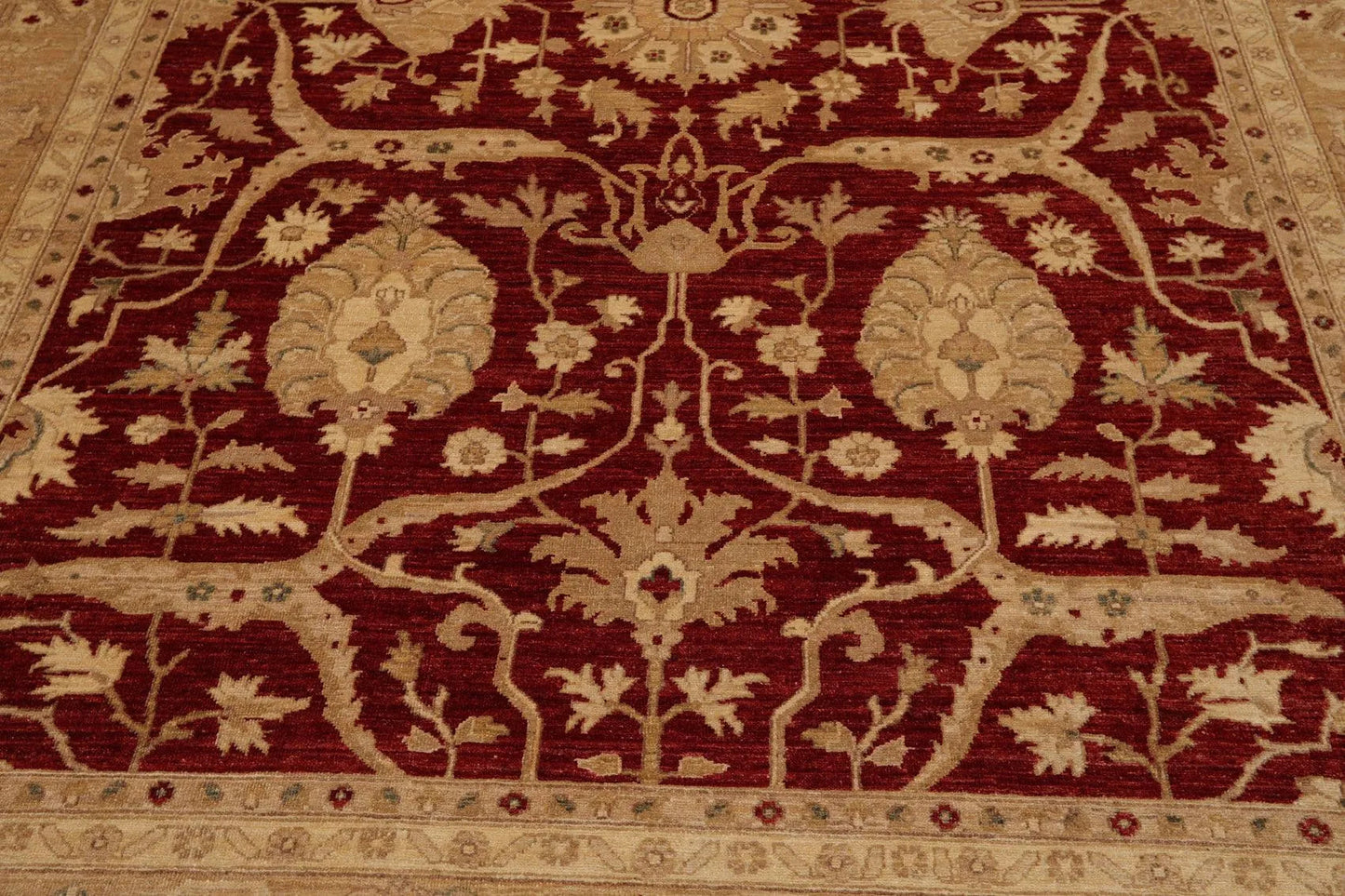 9' x 11'10'' Hand Knotted Wool Peshawar Traditional Oriental Area Rug Rusty Red-4