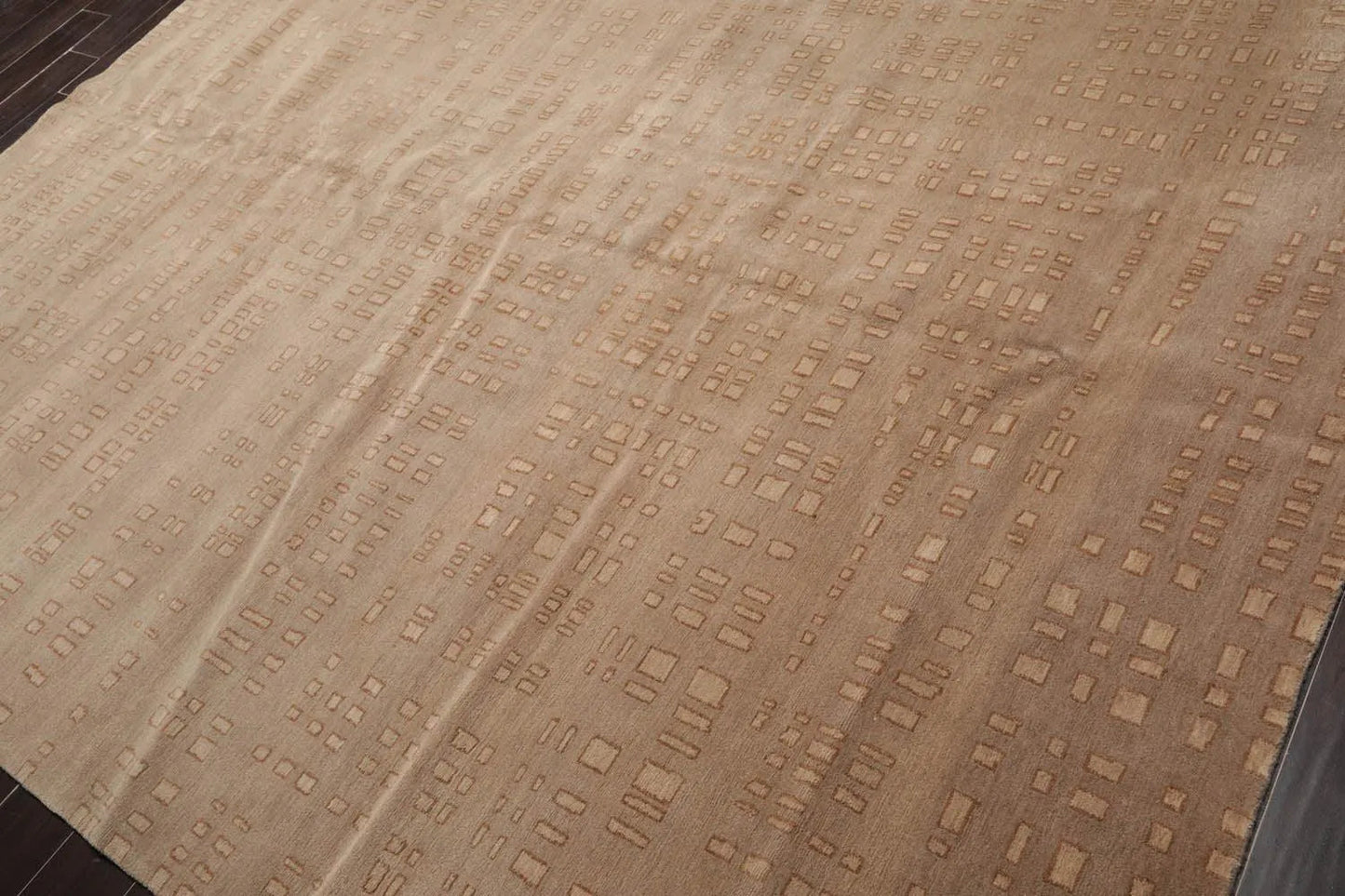 8' x 10' Hand Knotted Tibetan 100% Wool Designer Modern & Contemporary Oriental Area Rug Tan,Brown Color-4