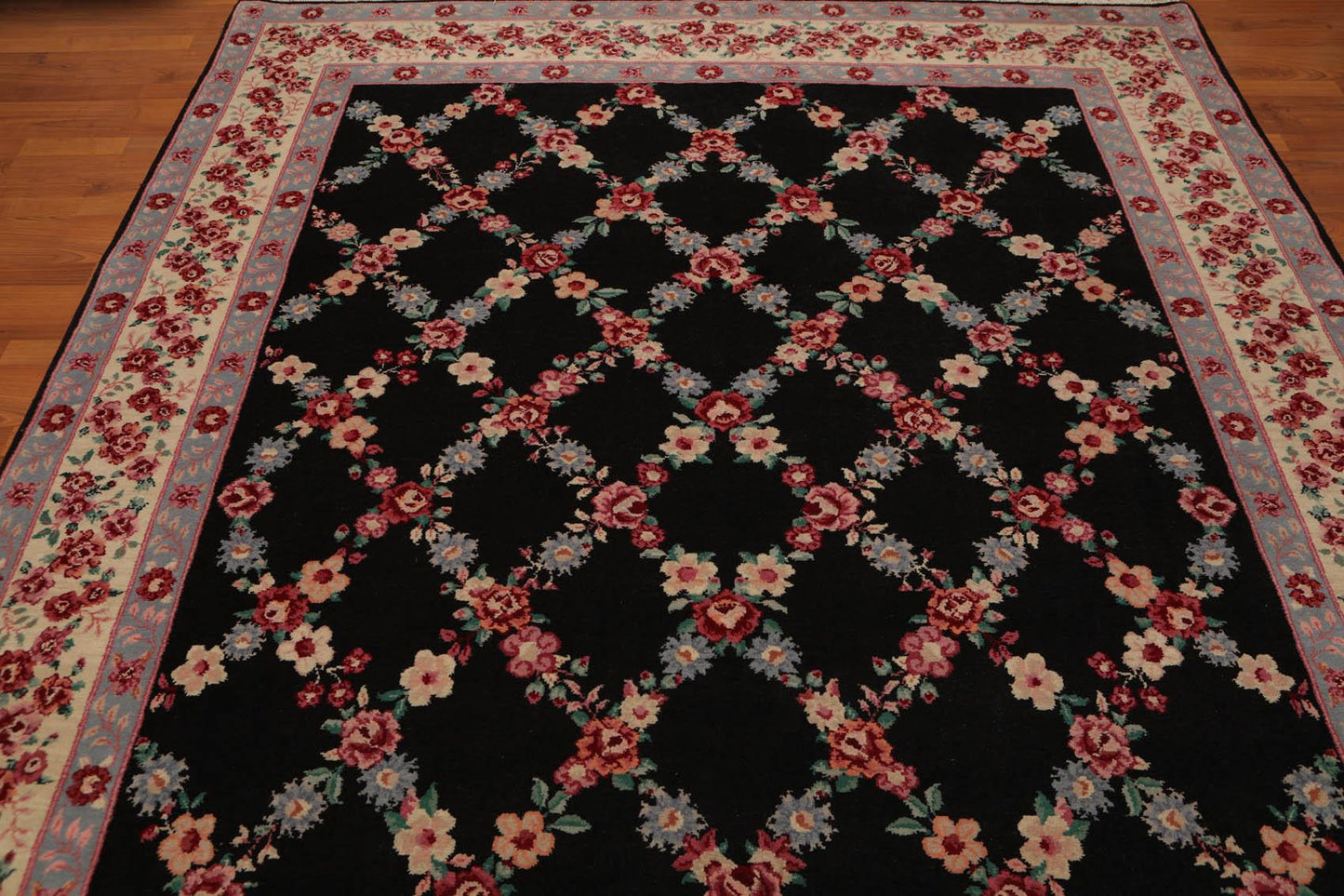 7' 10"x9' 8'' Aubusson Savonnerie Wool Oriental Area Persian Rug-4