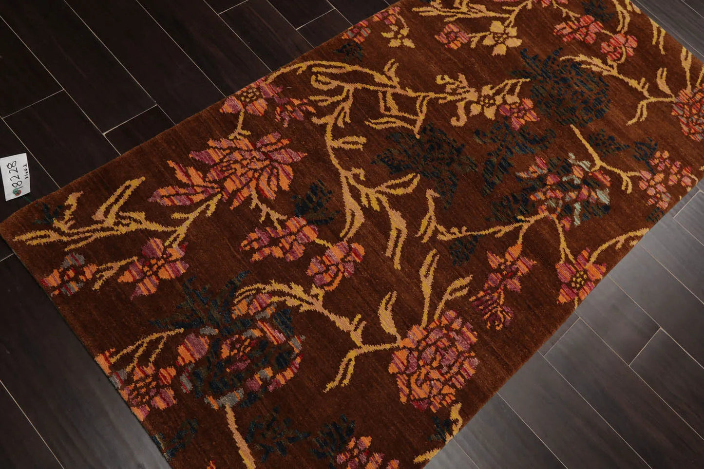 4x6 Brown,Gold Hand Knotted Tibetan 100% Wool Michaelian & Kohlberg Traditional Oriental Area Rug-4