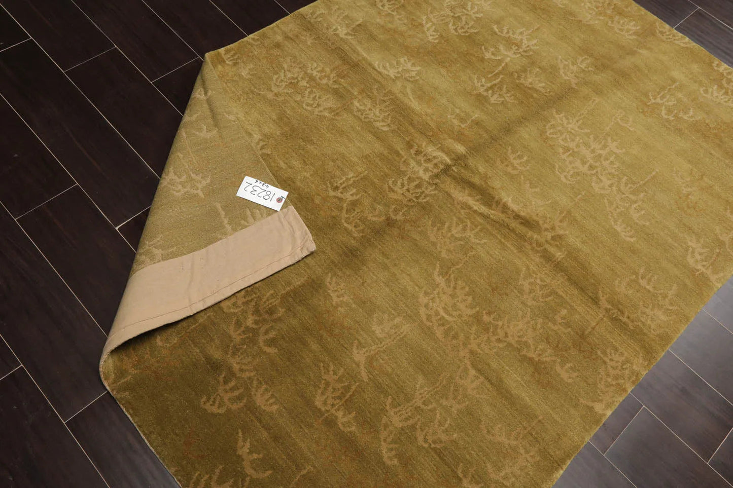 4x6 Lime Hand Knotted Tibetan 100% Wool Michaelian & Kohlberg Traditional Oriental Area Rug-4