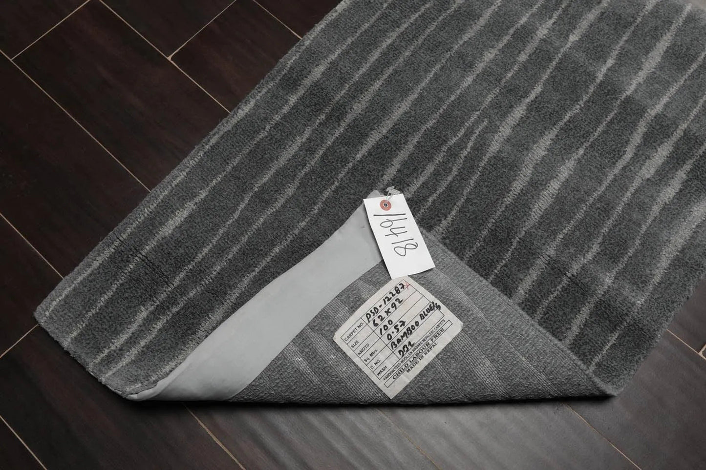 2' x 3' Hand Knotted Wool & Silk Modern Tibetan Oriental Area Rug Gray-3