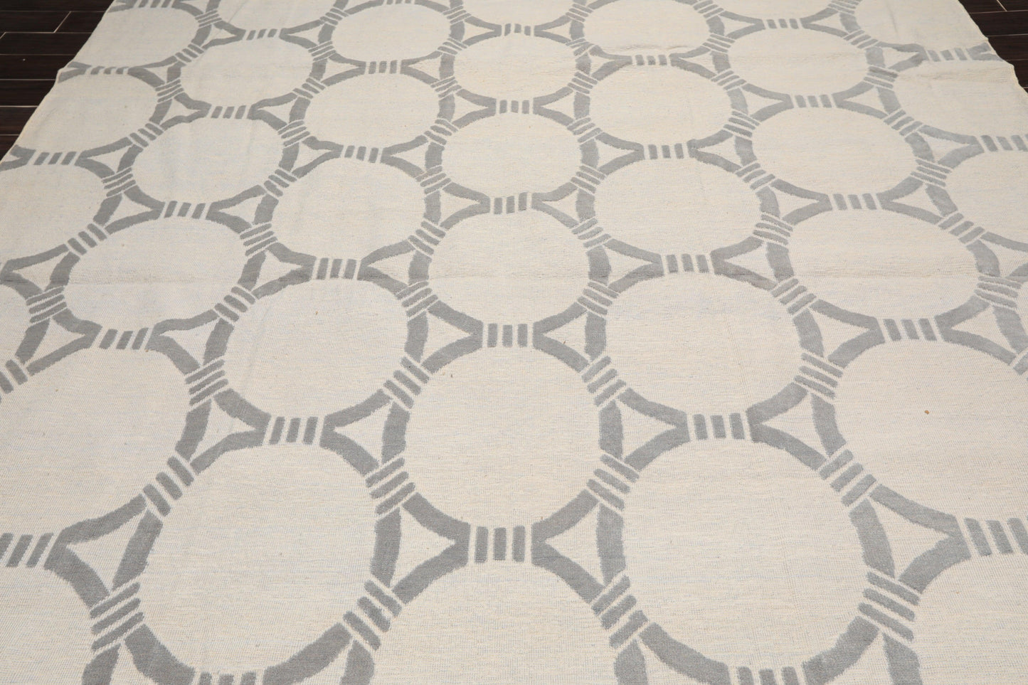 9'4" x 12'2" Hand Knotted Wool Contemporary High Low Pile Oriental Area Rug Tone on Tone Gray-4