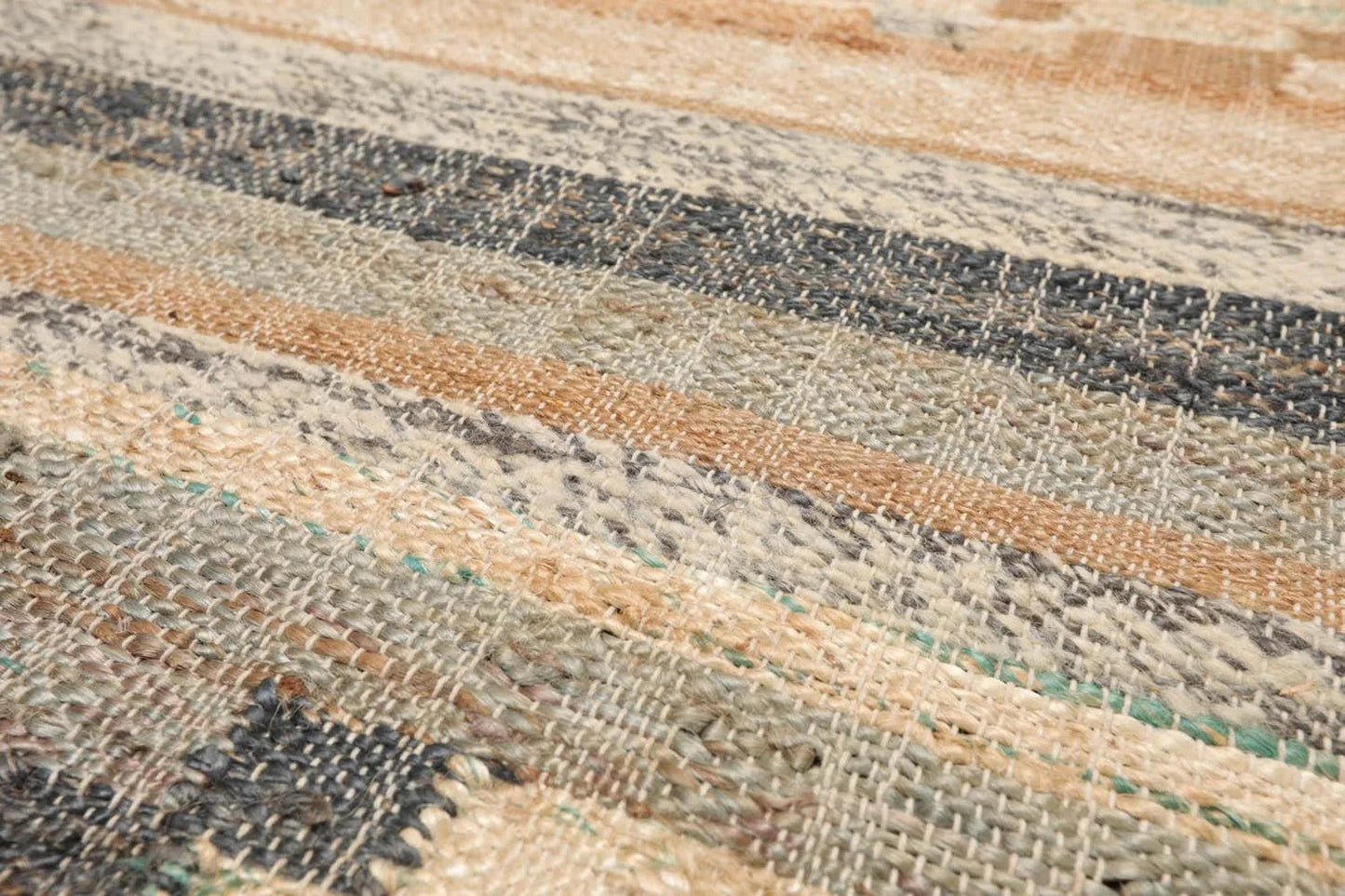5’5”x7’3”Hand Woven Natural Fiber Jute Southwestern Flatweave Kilim Area Rug-4