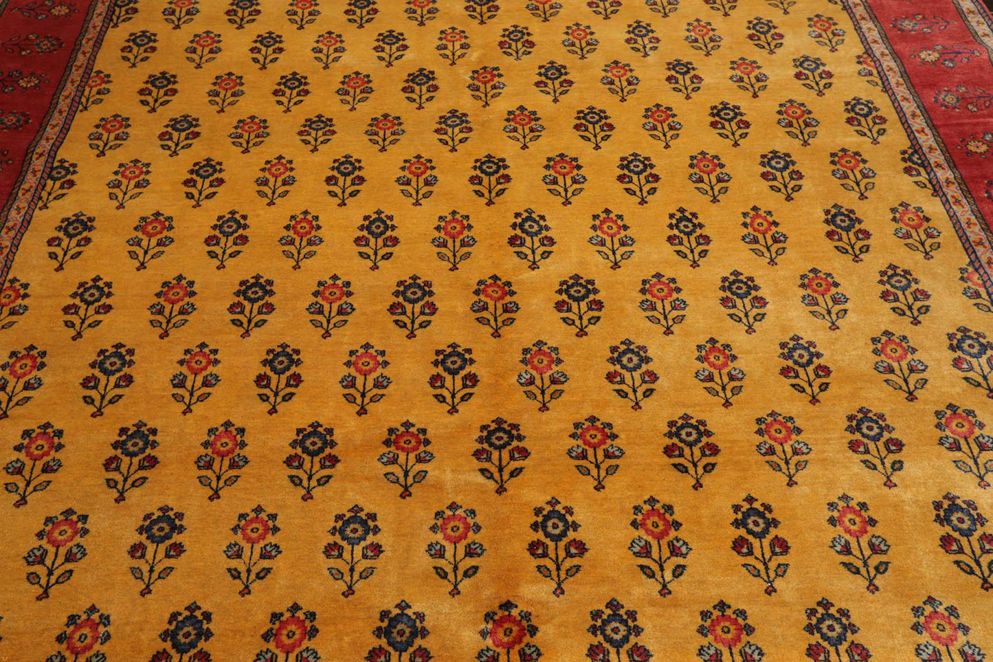 8'3'' x 9'10" Hand Knotted Wool Qashqaai Traditional 300 KPSI Oriental Area Rug Gold-4