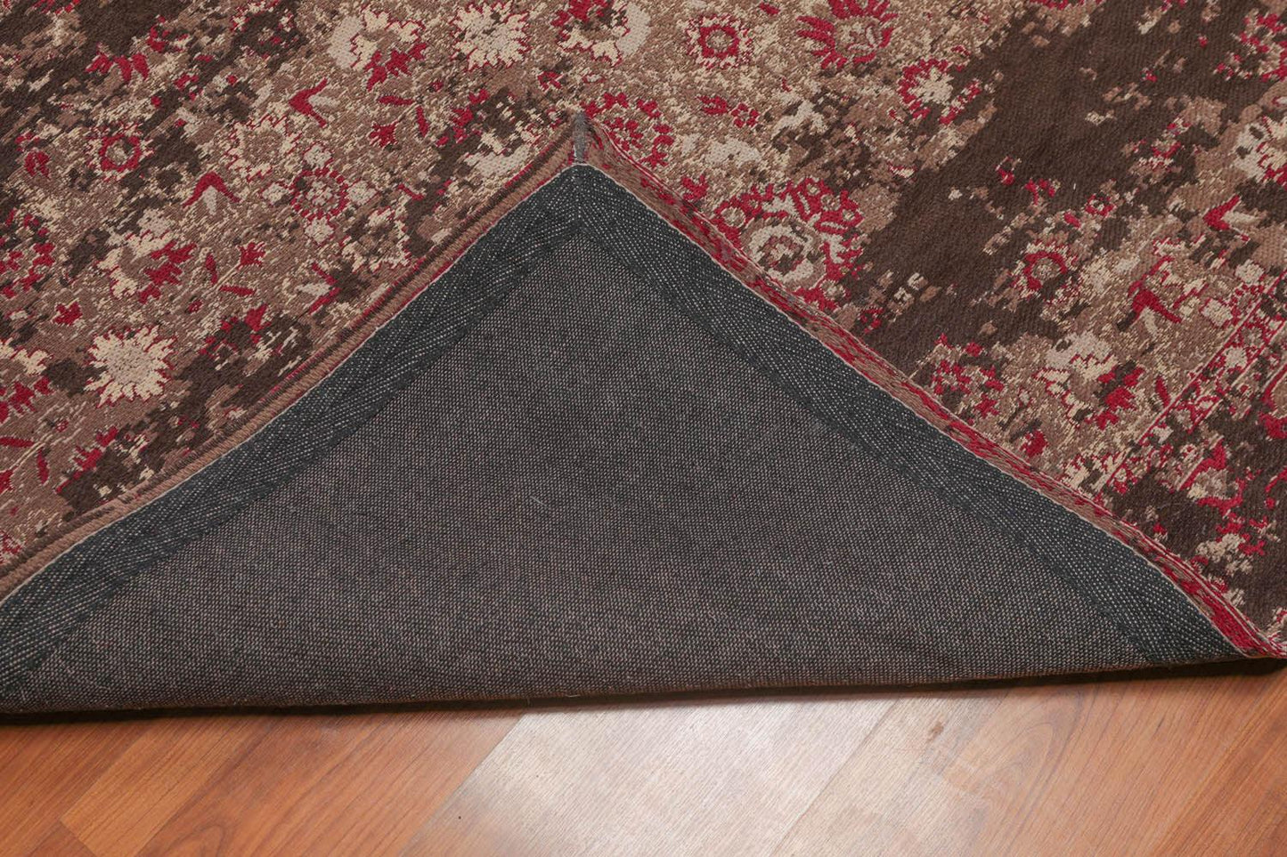 4'10" x 7'4"Persiano Erased Pattern Contemporary Cotton Flatweave Area Rug Beige-4