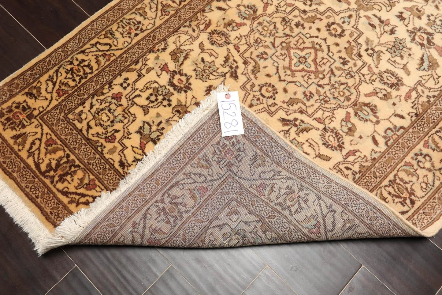 3'4'' x 4'10'' Hand Knotted Wool Kashan Traditional Oriental Area Rug Caramel-4