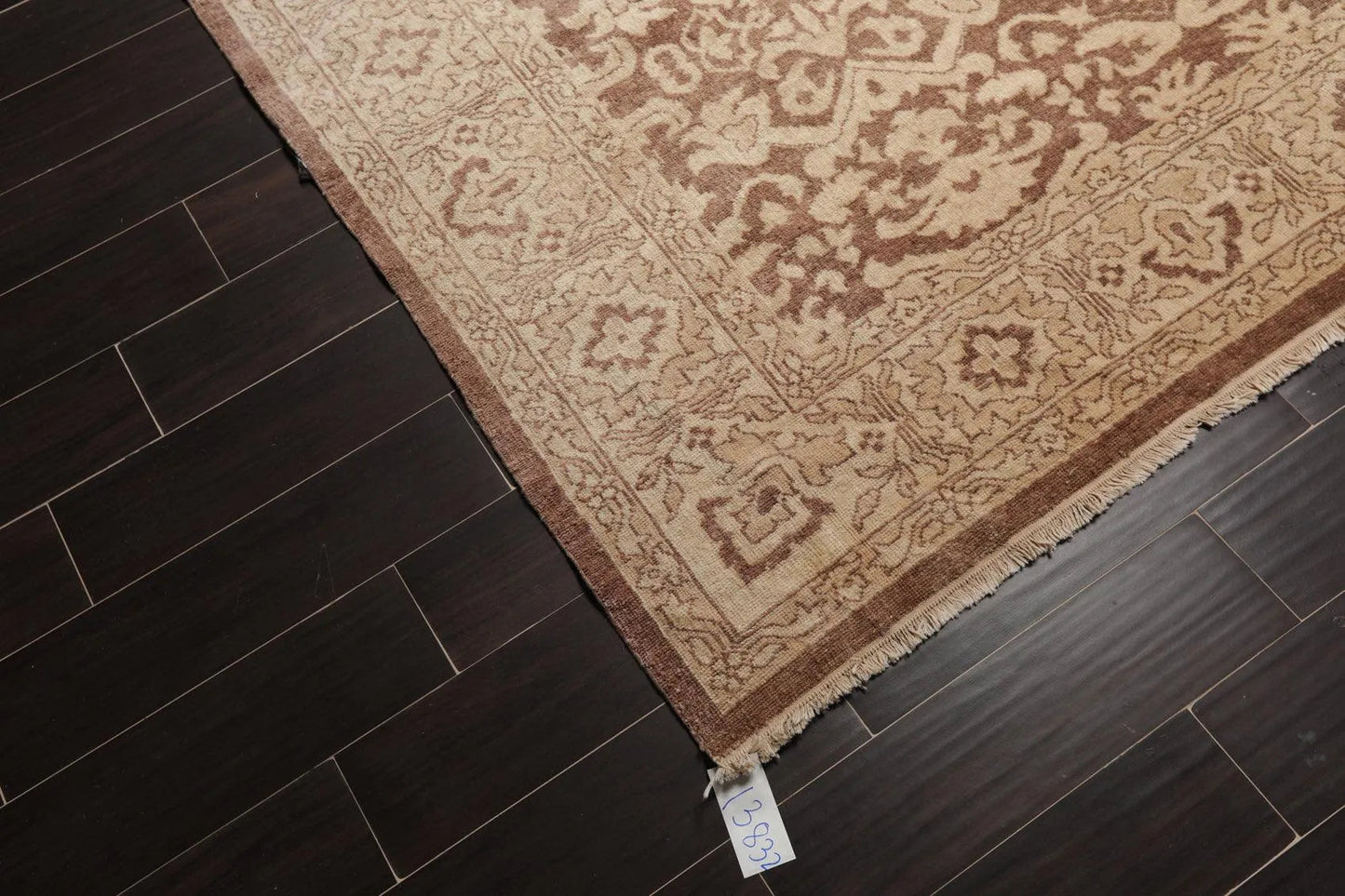 9’x12’ Hand Knotted Designer Tibetan Wool Antique Reproduction Area Rug Beige-4