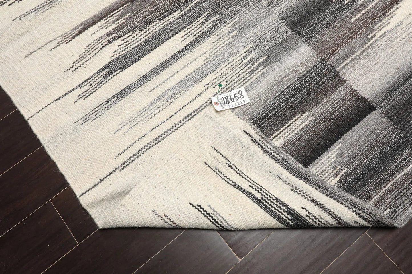 LoomBloom Hand Woven 5x8 Contemporary Ivory Area Rug-4