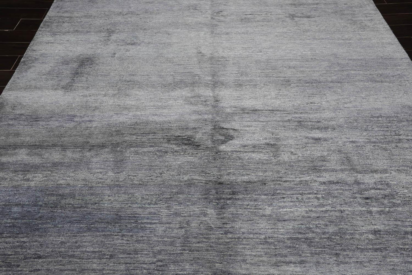 7’11"x10’9" Hand Knotted 100% Bamboo Silk Modern Tibetan Oriental Area Rug Gray-4
