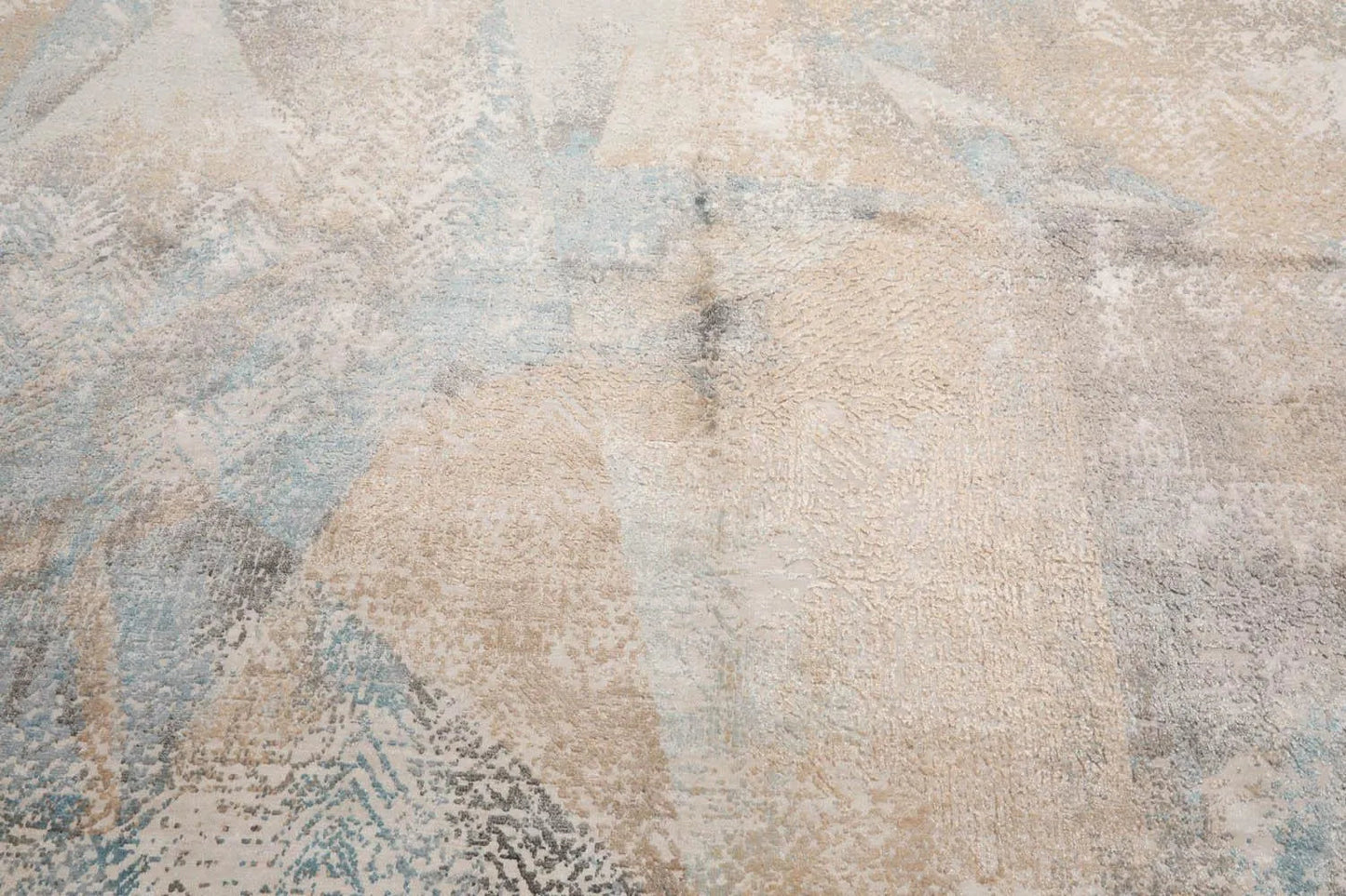 8’ x 10’ Hand Knotted Wool & Silk Tibetan Sherpa Oriental Area Rug Beige-4