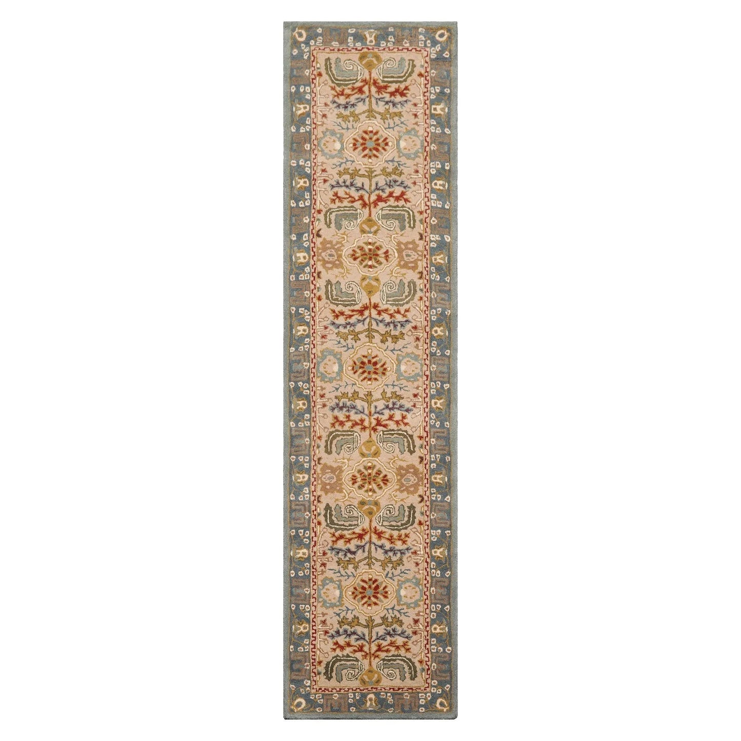 Multi Sizes Beige Handmade 100% Wool Arts & Craft Transitional Oriental Area Rug-5