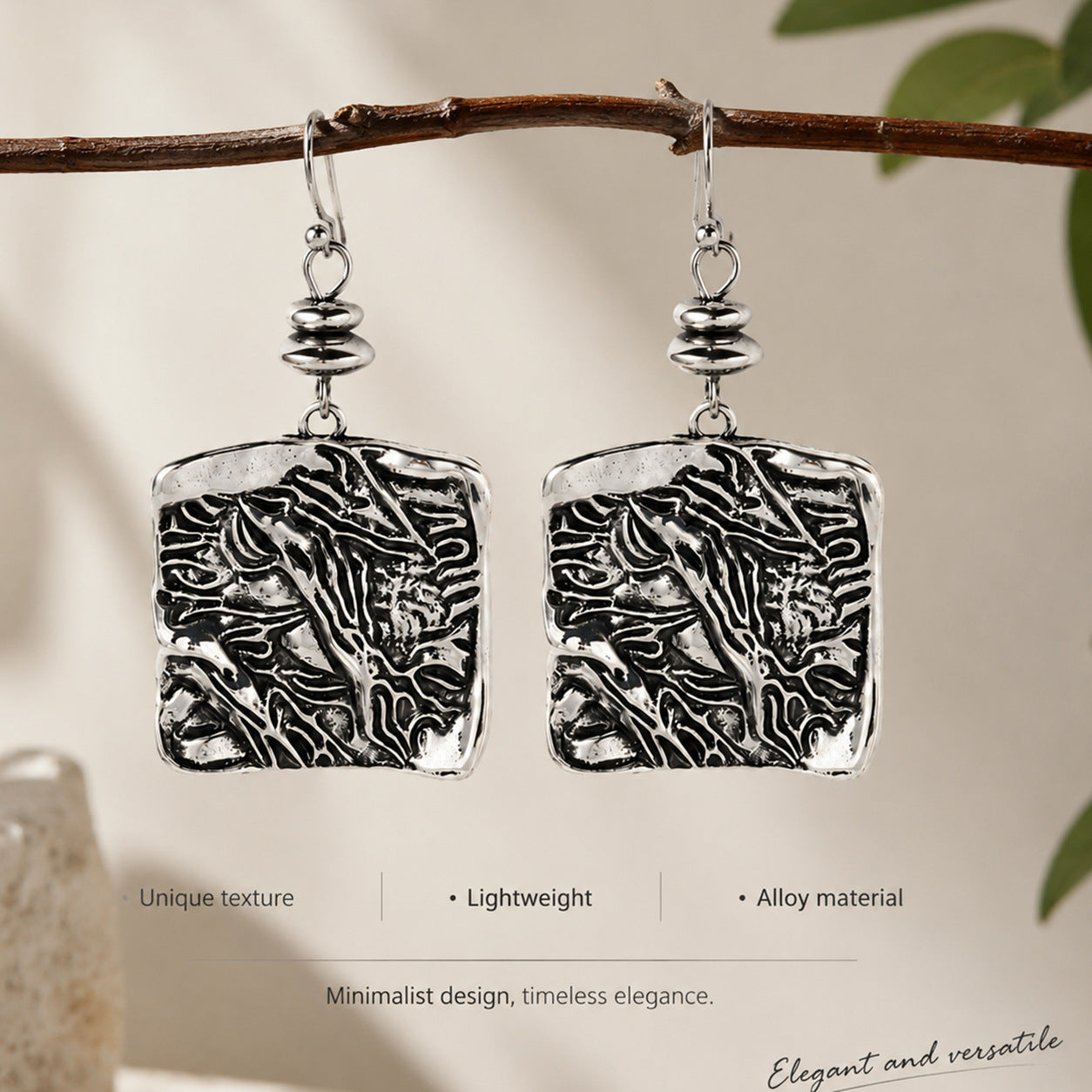 Vintage Square Earrings For Women