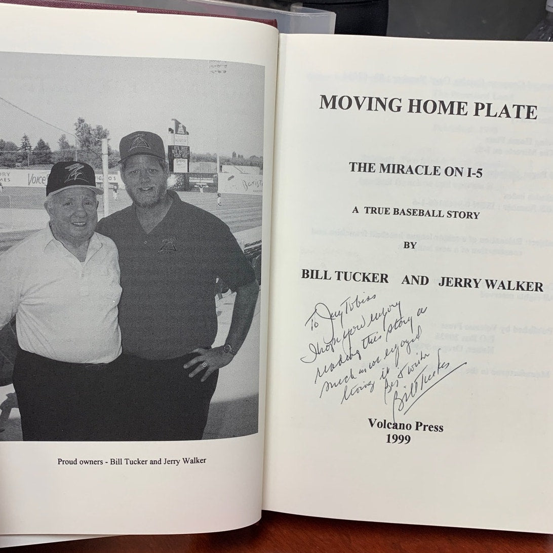 Vintage 1999 Moving Home Plate The Miracle on I-5 Signed Book by Bill Tucker