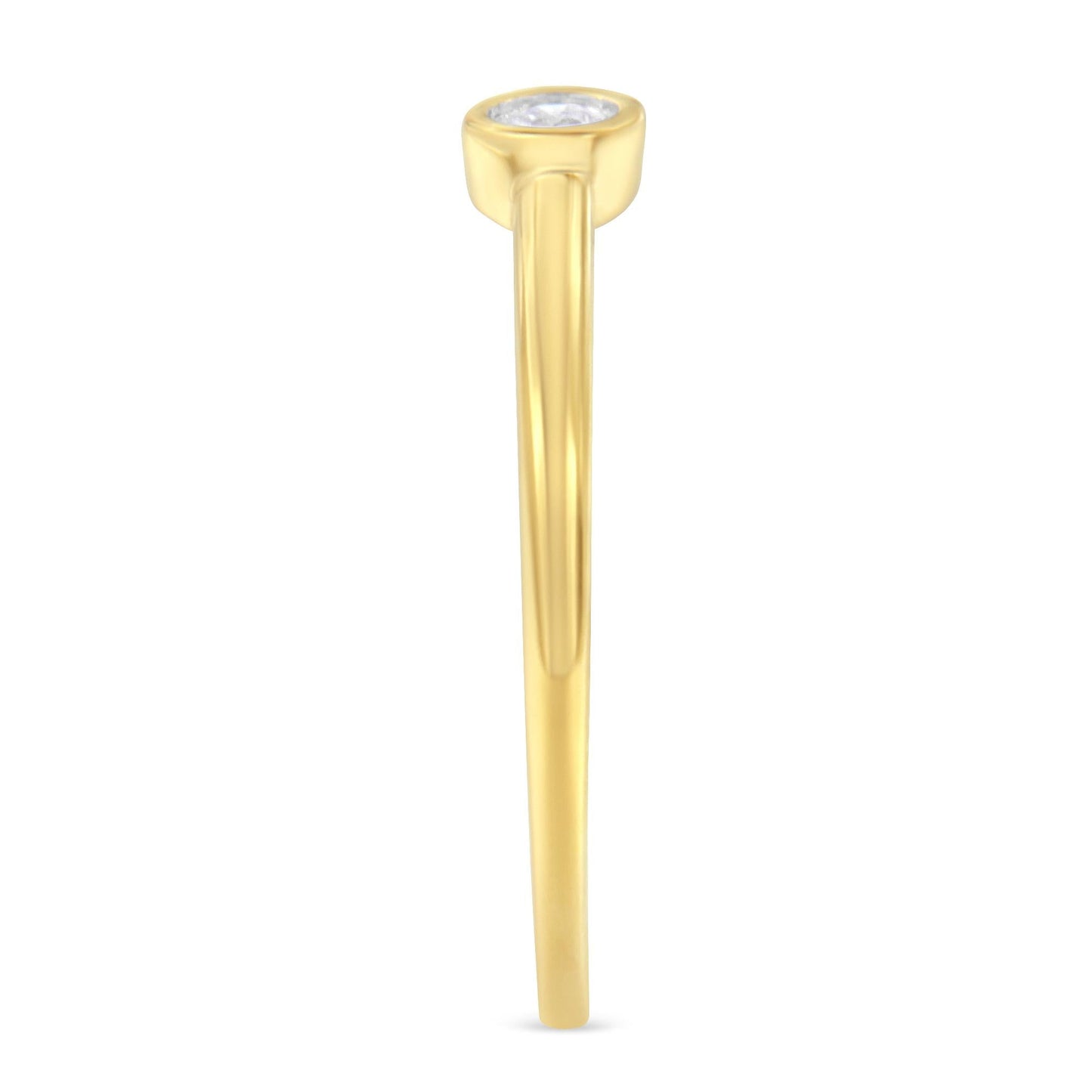 14K Yellow Gold Plated .925 Sterling Silver Miracle Set Diamond Ring (1/20 Cttw, J-K Color, I1-I2 Clarity)-4