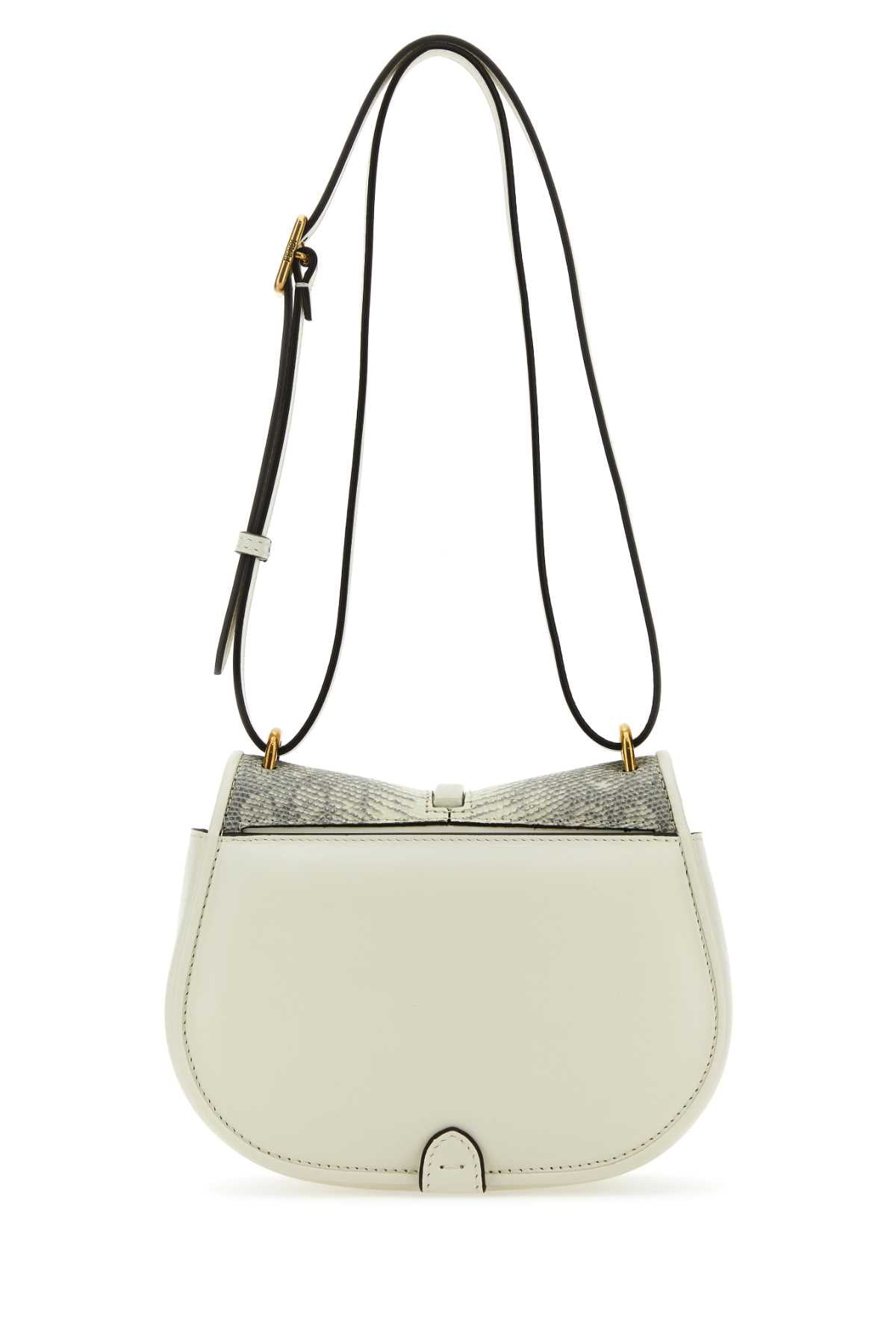 Fendi Women White Leather Mini C Mon Crossbody Bag