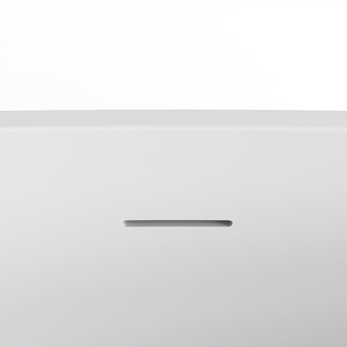 63 Inch Freestanding Solid Surface Soaking Bathtub