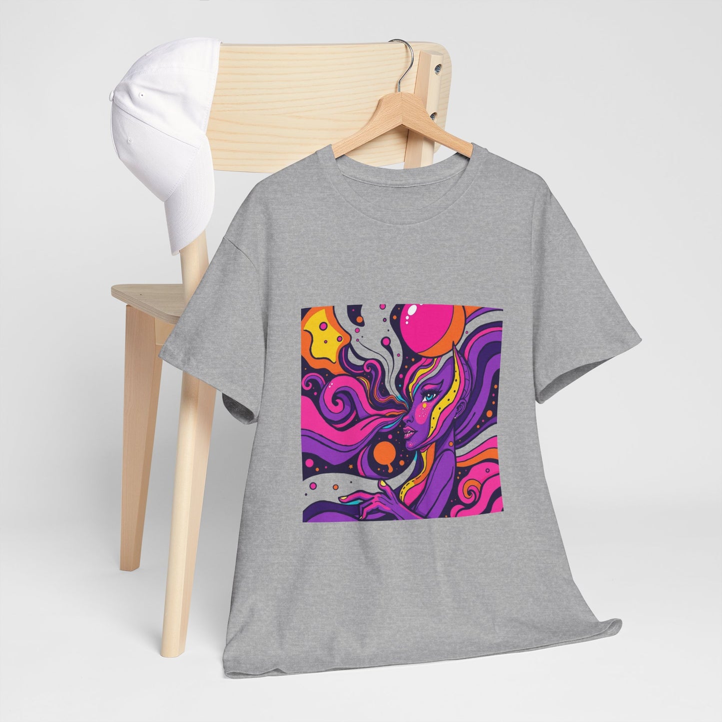 Vibrant Psychedelic Art Tee, Bohemian Graphic T-Shirt, Unisex Cotton Tee, Fashionable Casual Wear, Perfect Gift for Art Lovers