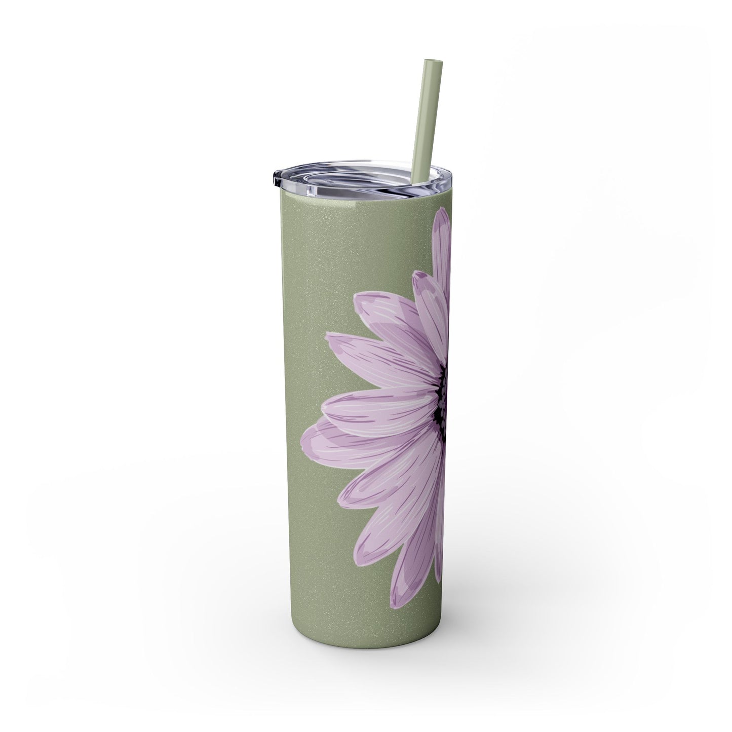 Floral Skinny Tumbler, 20oz - Stylish Drinkware for Home, Office, Gifts, Party Favors, Spring Decor