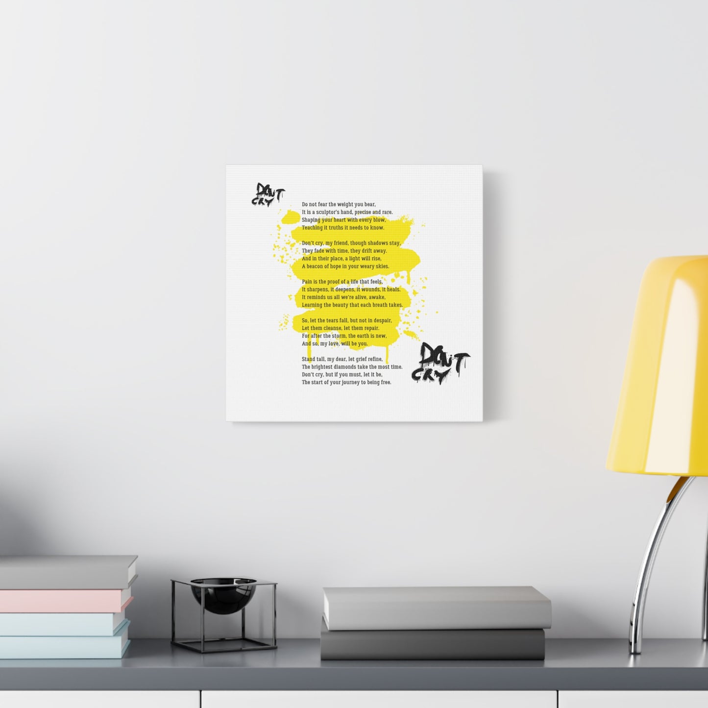 Inspirational Canvas Wall Art, Motivational Decor, Positive Quote, Home Office Wall Hanging, Unique Gift Idea, Modern Art Print