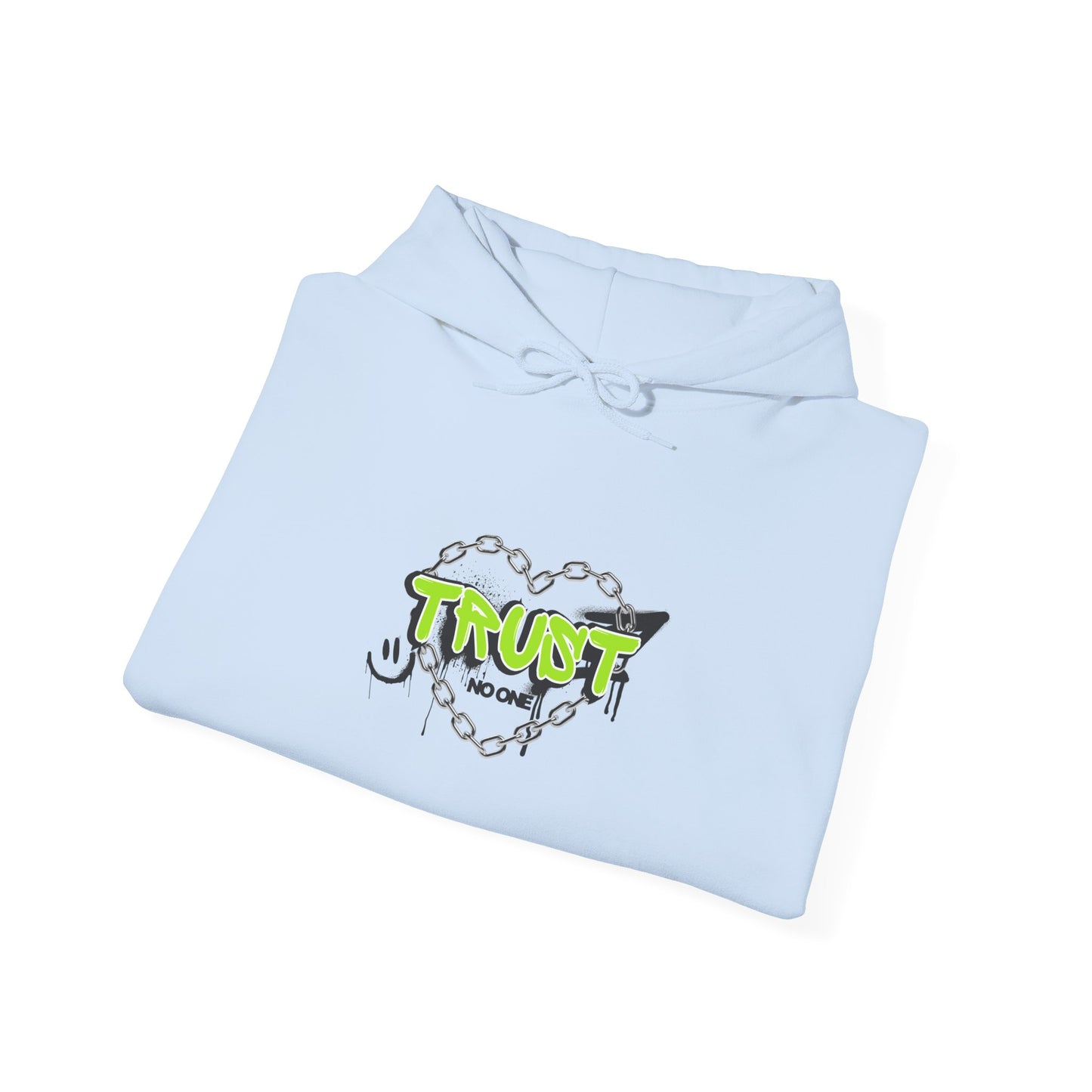 Trust No One Graphic Unisex Hoodie – Casual Streetwear for Everyday Comfort
