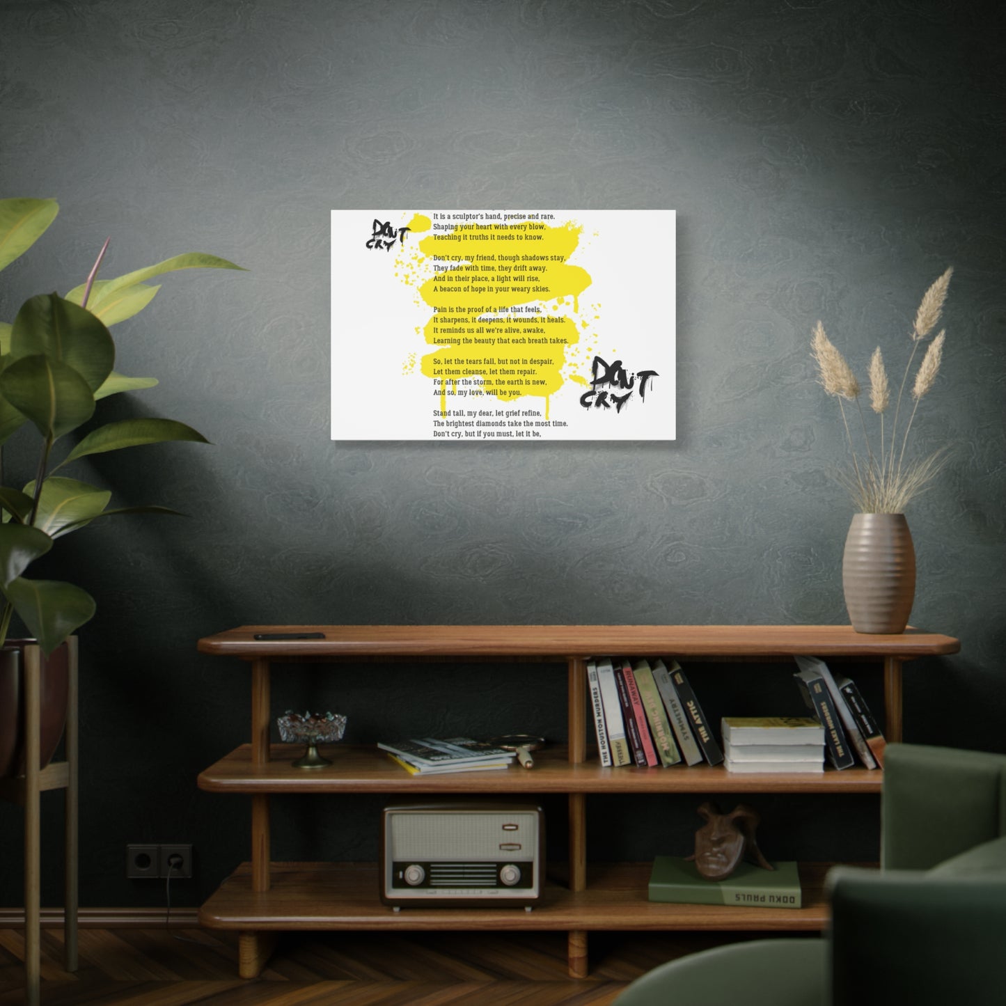 Inspirational Canvas Wall Art, Motivational Decor, Positive Quote, Home Office Wall Hanging, Unique Gift Idea, Modern Art Print