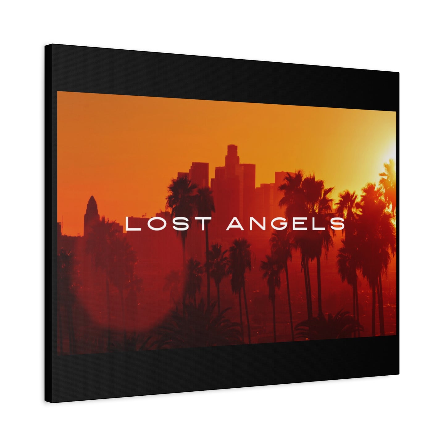 Lost Angels Wall Art Canvas | Sunset Cityscape Print, Home Decor, Gift for Art Lovers, Modern Living Room, California Vibe