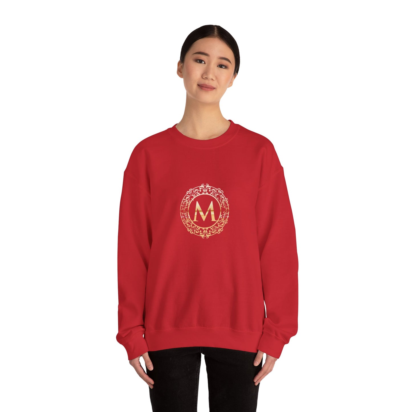 M LOGO - Mia Pruitt Monogrammed Heavy Blend Crewneck Sweatshirt