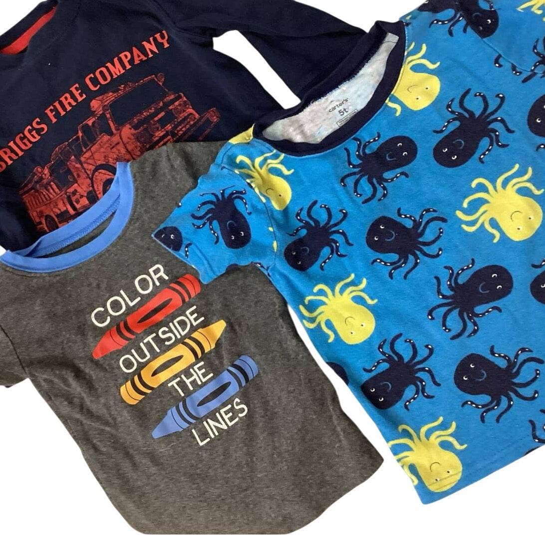 Lot of 5 Carters 24 Months 2T Sonoma Old Navy Plaid Shirt Quilted Vest Tee Tops