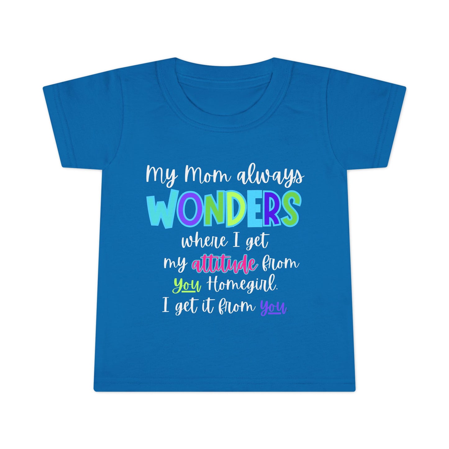 Toddler T-Shirt - My Mom Always Wonders, Cute Kids Tee, Birthday Gift, Baby Shower Gift, Fun Attitude Shirt