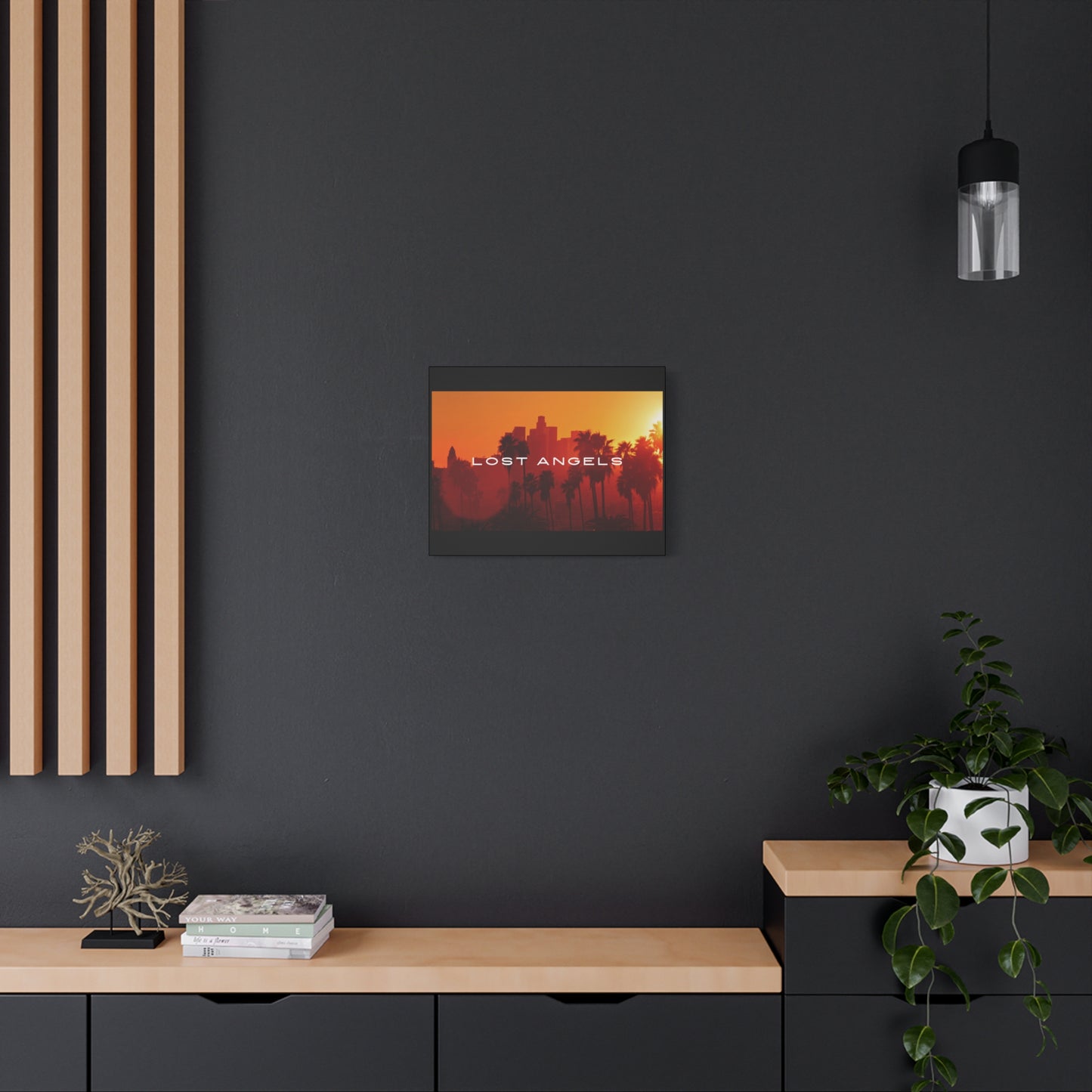 Lost Angels Wall Art Canvas | Sunset Cityscape Print, Home Decor, Gift for Art Lovers, Modern Living Room, California Vibe