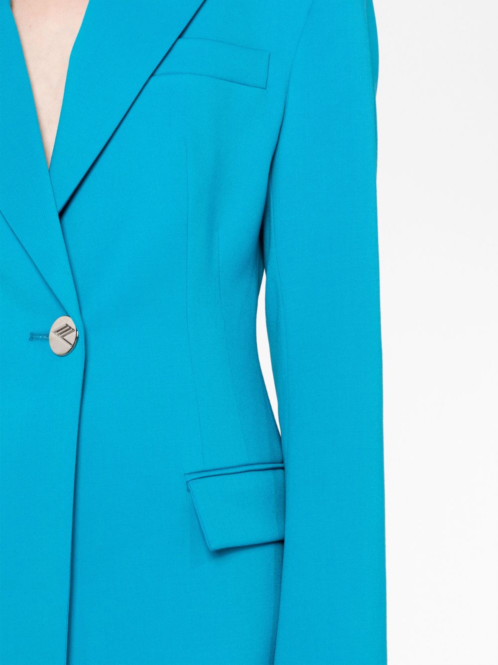 The Attico Women Blue Cool Wool Blazer