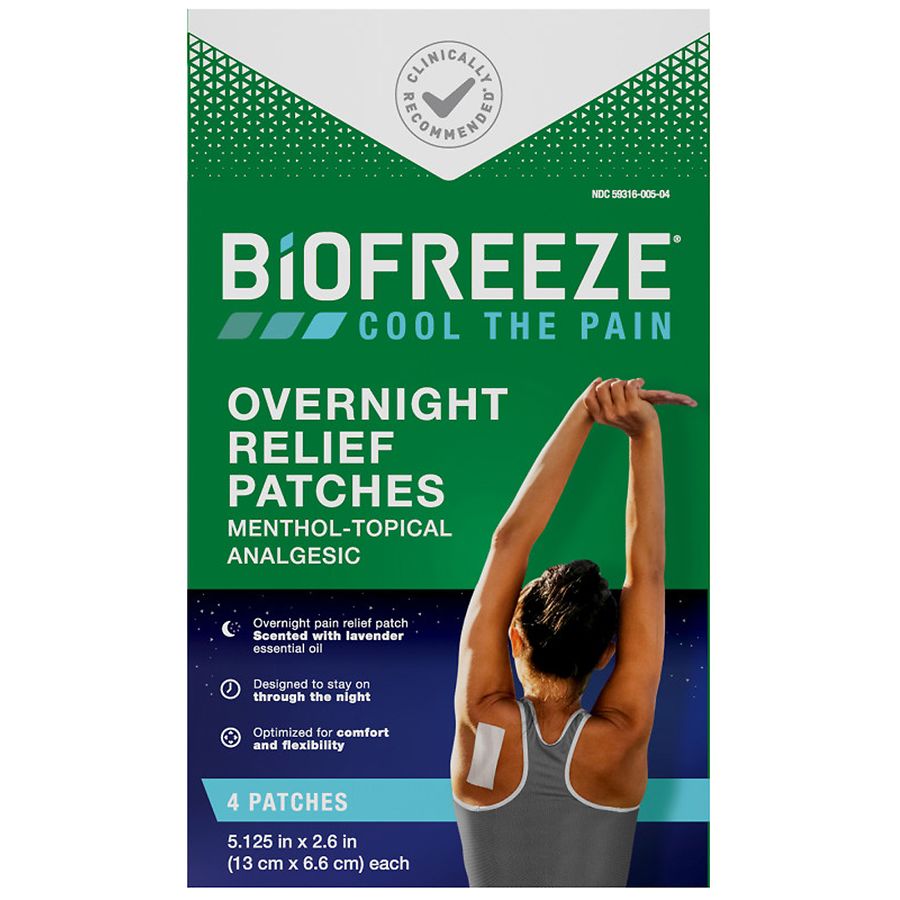 Biofreeze Pain Relieving Patch Overnight 4 Ct