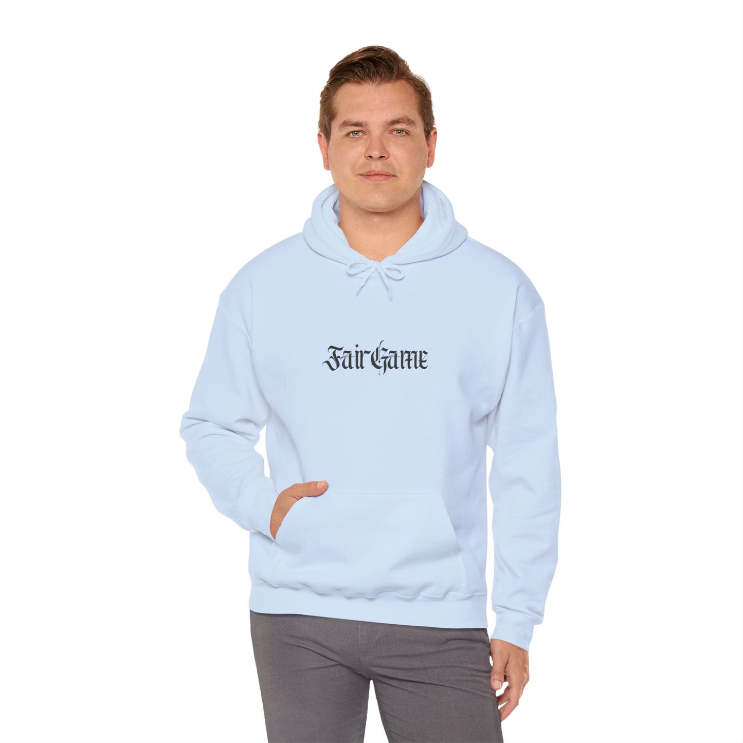 Fair Game Unisex Heavy Blend Hoodie, Cozy Sweatshirt, Casual Lounge Wear, Gift for Gamers, Comfortable Street Style