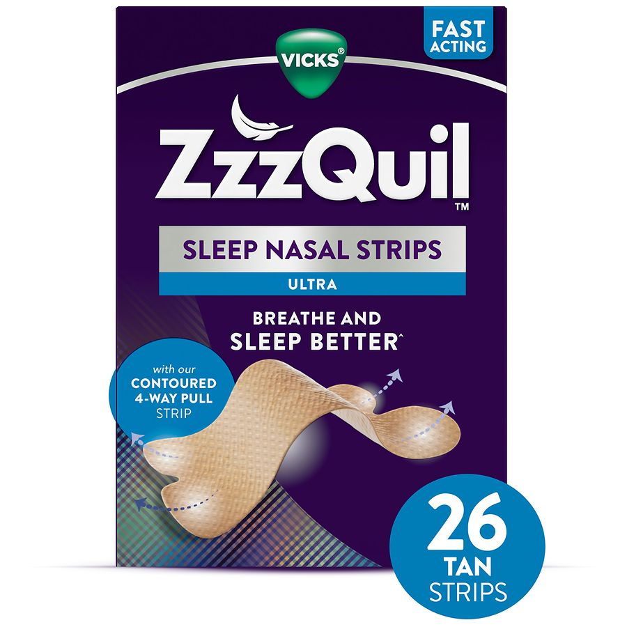 Vicks ZzzQuil Sleep Ultra Nasal Strips 26Ea