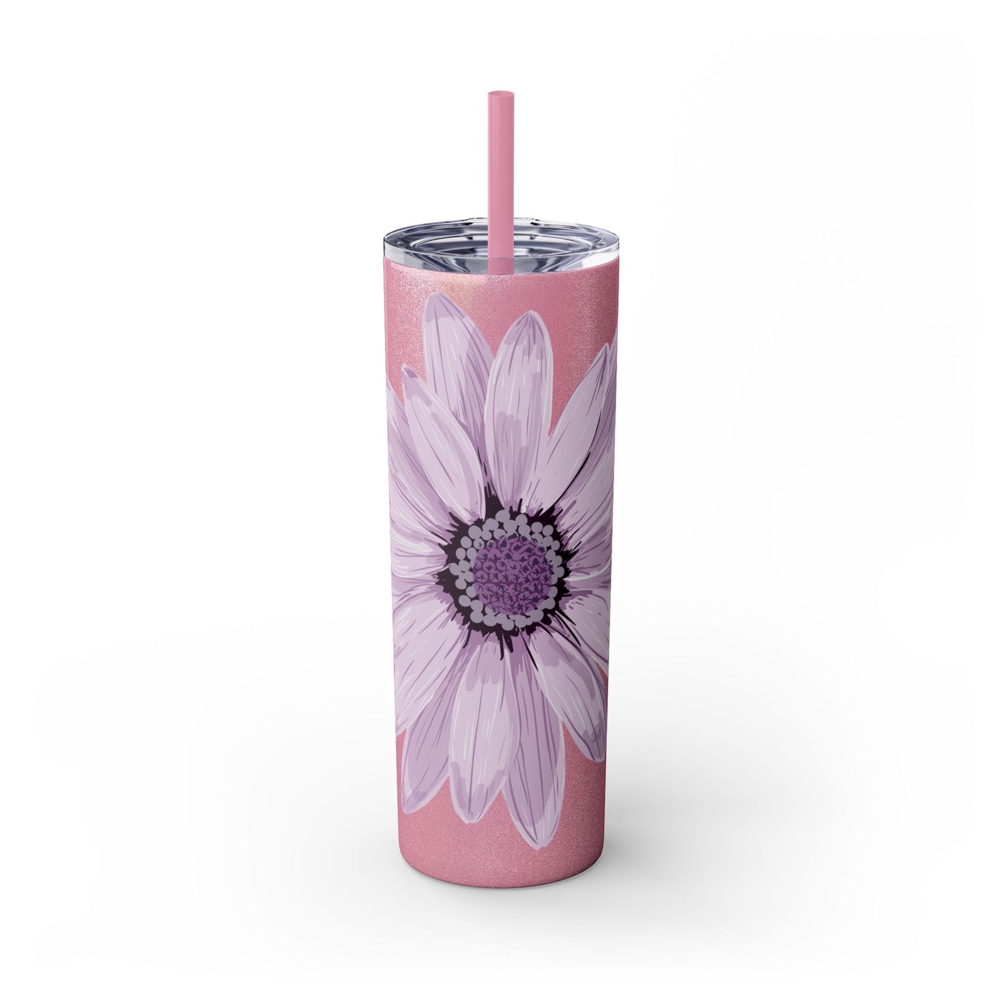 Floral Skinny Tumbler, 20oz - Stylish Drinkware for Home, Office, Gifts, Party Favors, Spring Decor