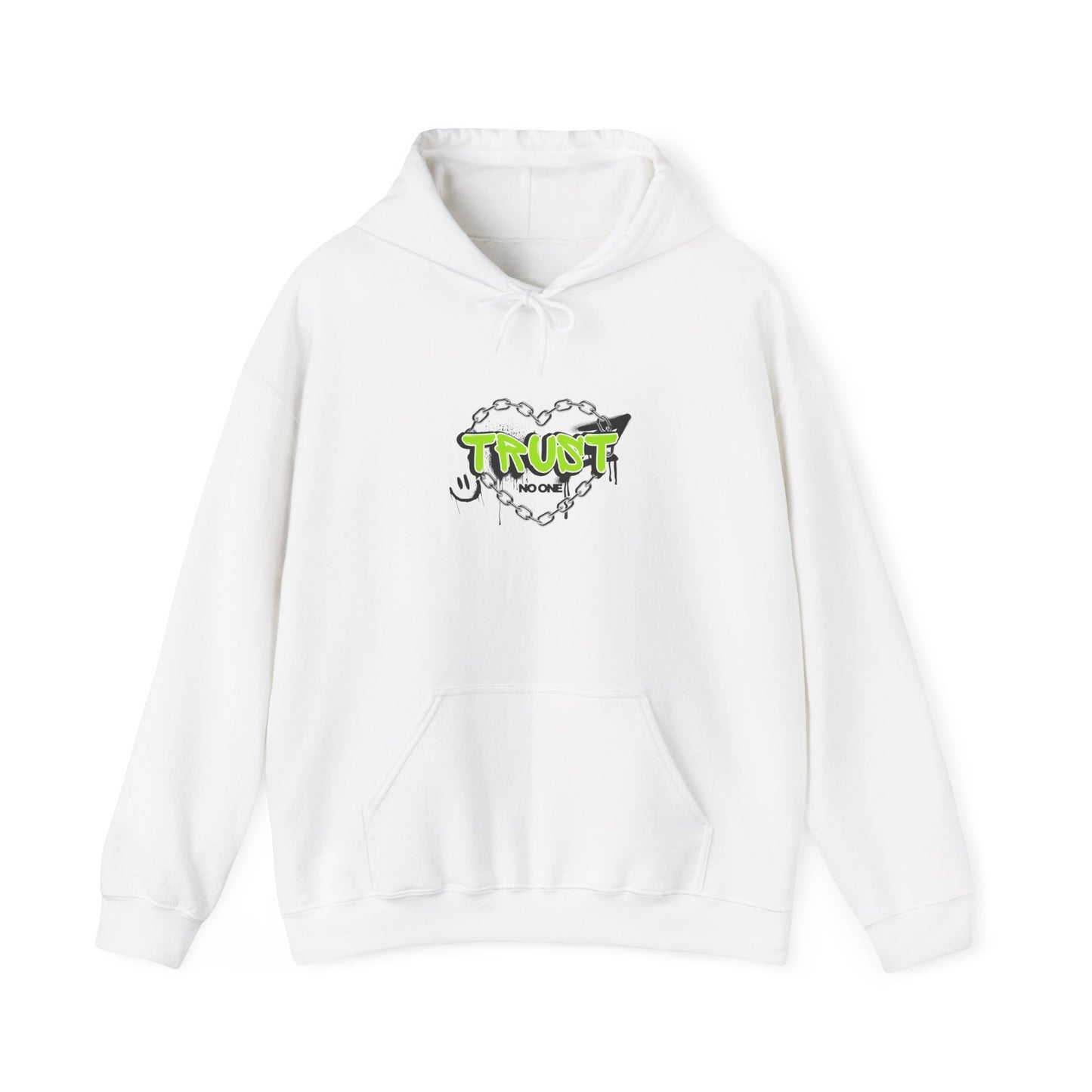Trust No One Graphic Unisex Hoodie – Casual Streetwear for Everyday Comfort