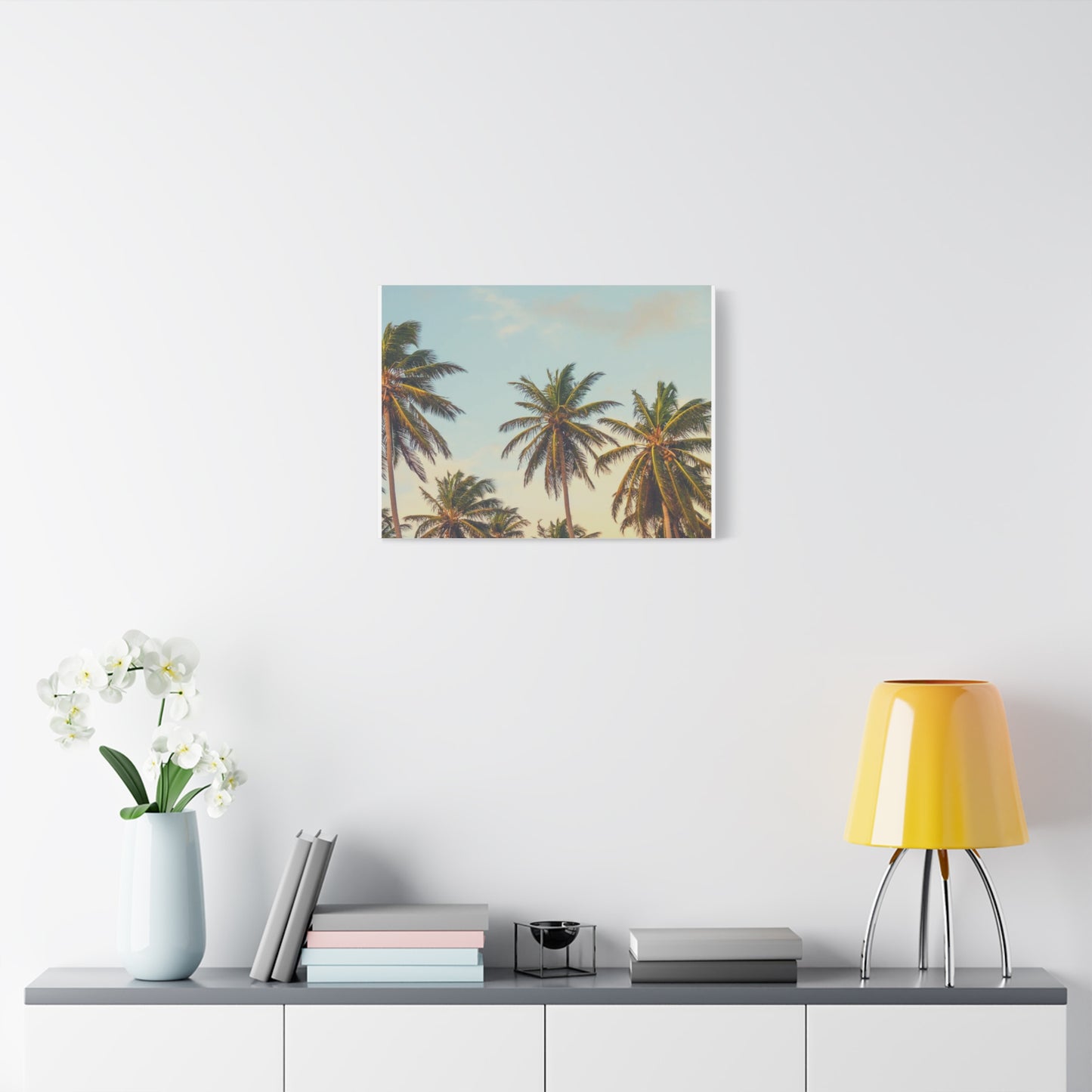Tropical Palm Tree Canvas Print, City of Angeles Tropical Wall Art, Los Angeles Beach Decor, California Nature Photography, Home Decoration, Gift for Beach Lovers