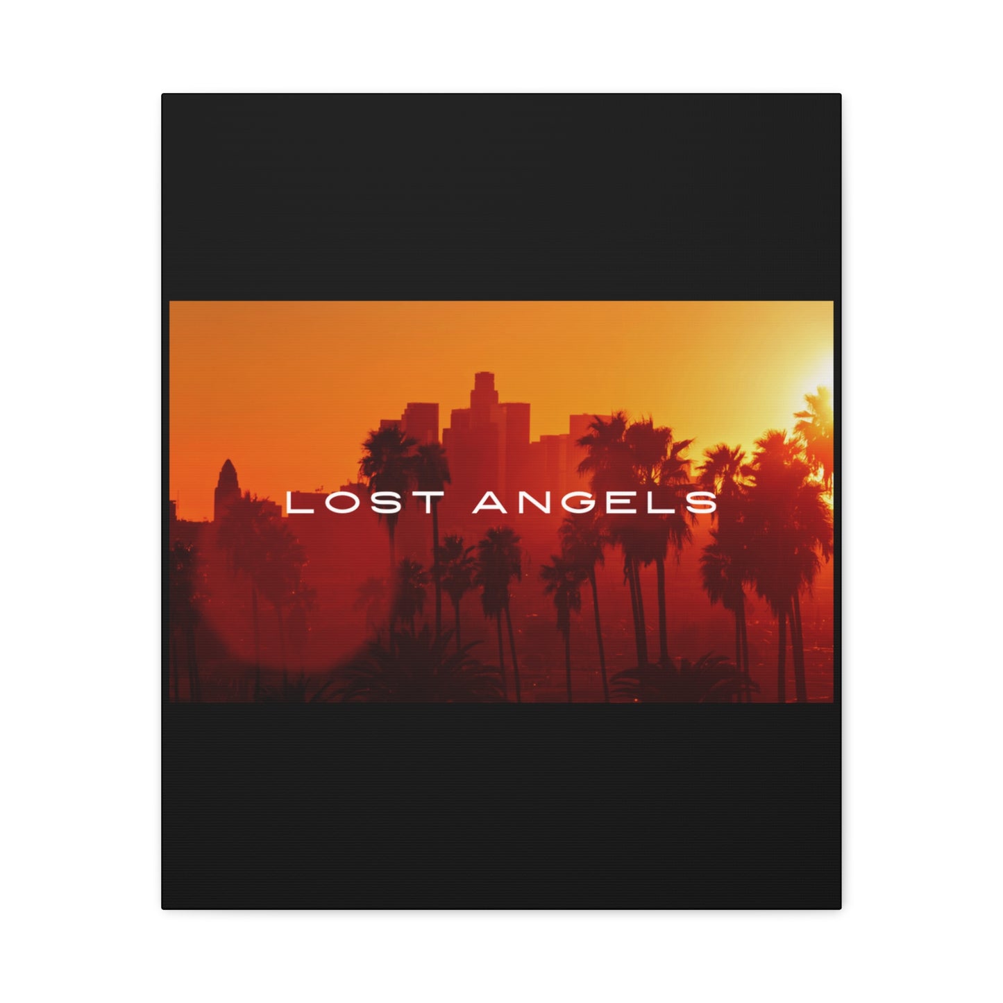 Lost Angels Wall Art Canvas | Sunset Cityscape Print, Home Decor, Gift for Art Lovers, Modern Living Room, California Vibe