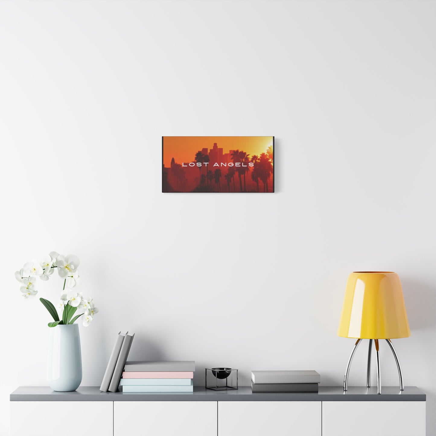 Lost Angels Wall Art Canvas | Sunset Cityscape Print, Home Decor, Gift for Art Lovers, Modern Living Room, California Vibe