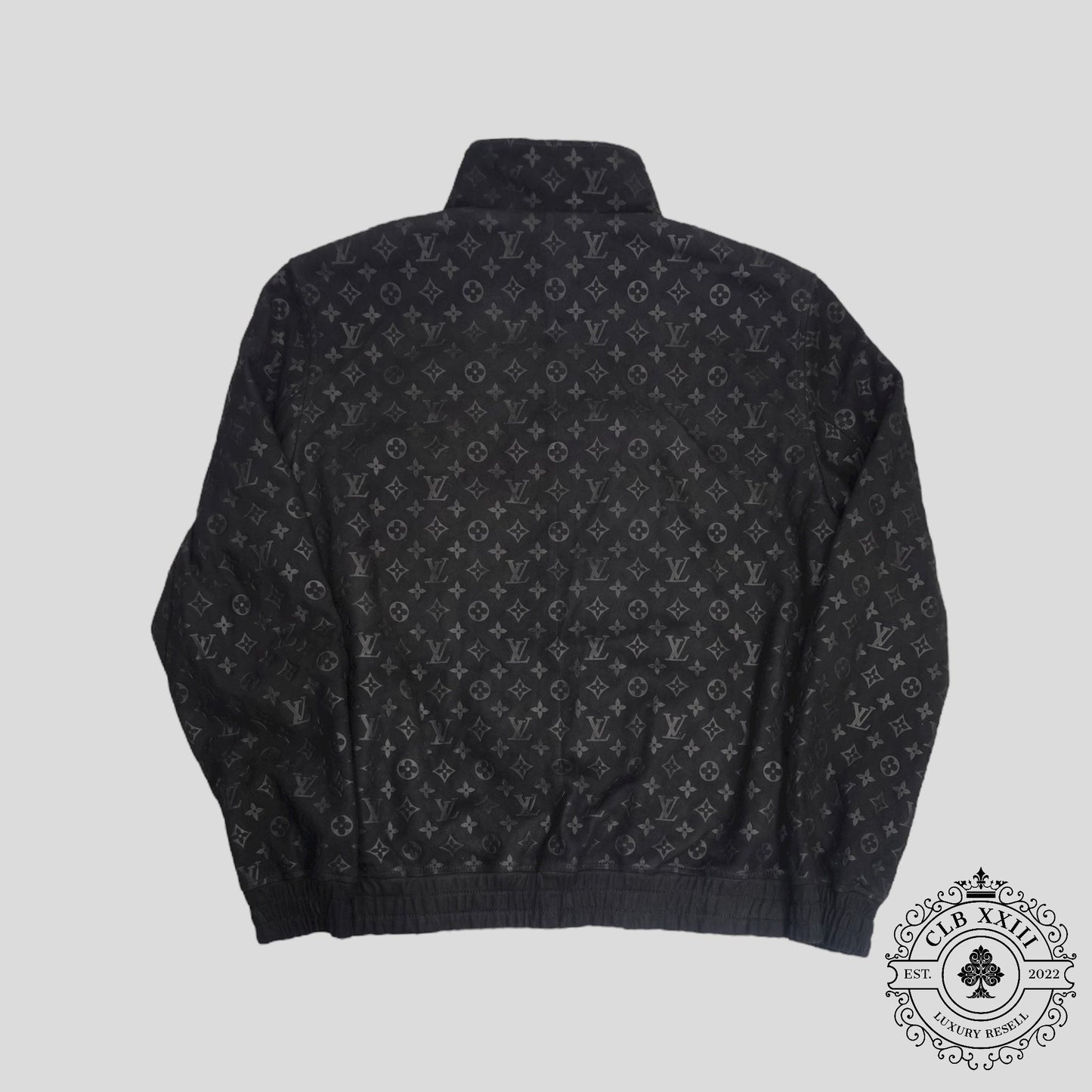 Louis Vuitton Monogram Embossed Tracksuit Jacket in Black